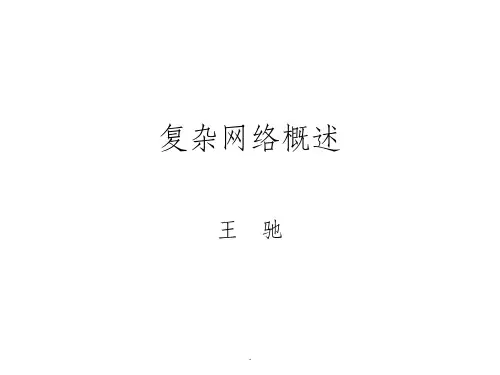 复杂网络概述ppt课件