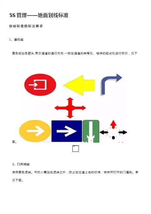 5S管理——地面划线标准
