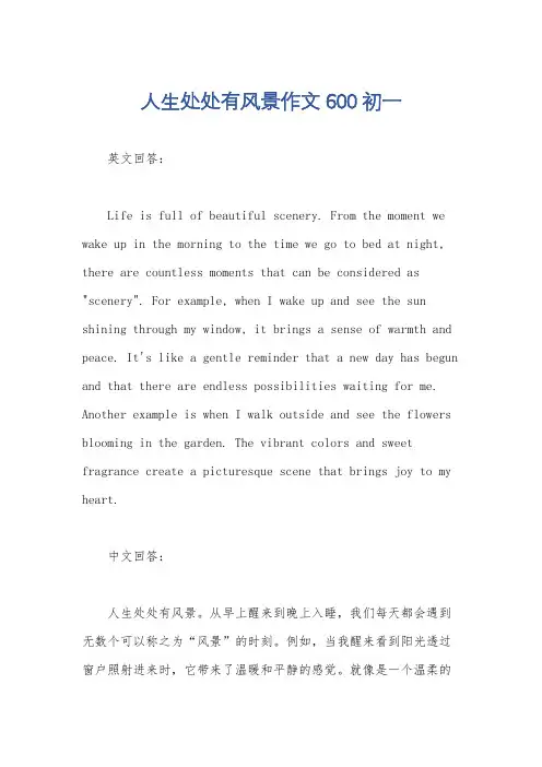 人生处处有风景作文600初一