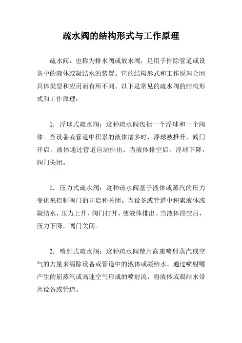 疏水阀的结构形式与工作原理