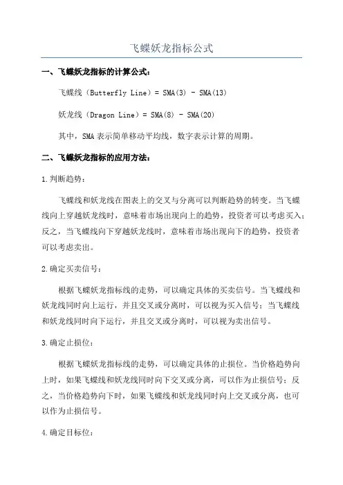 飞蝶妖龙指标公式