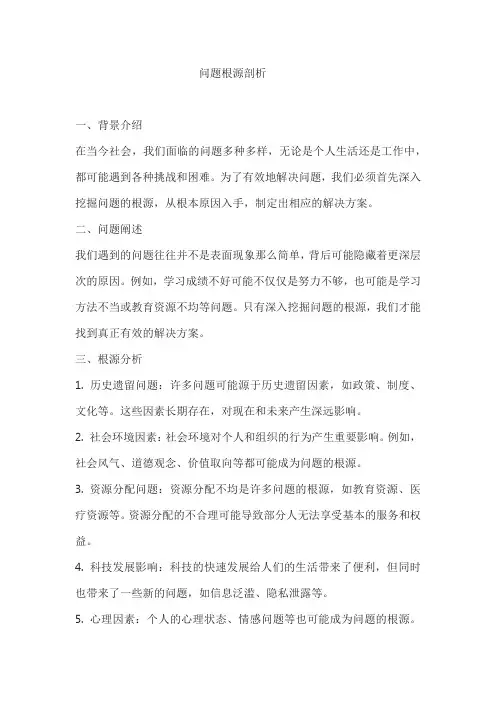剖析问题根源范文
