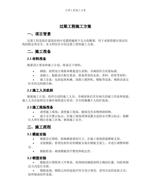 过梁工程施工方案