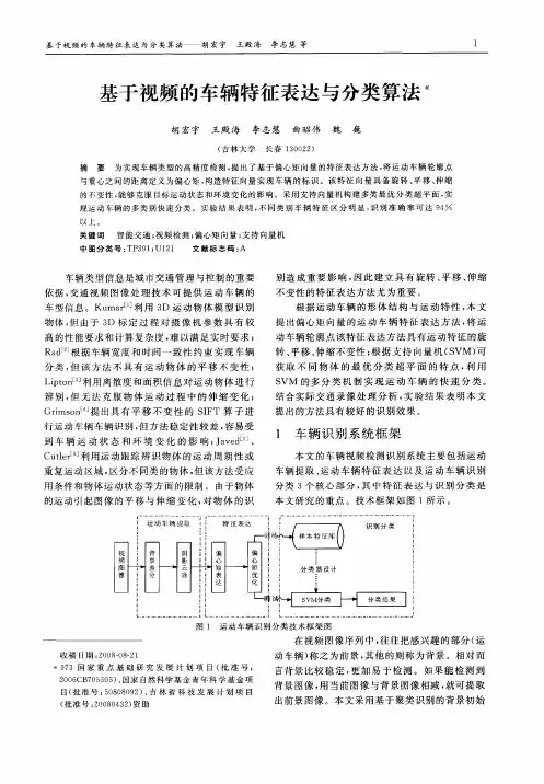 基于视频的车辆特征表达与分类算法