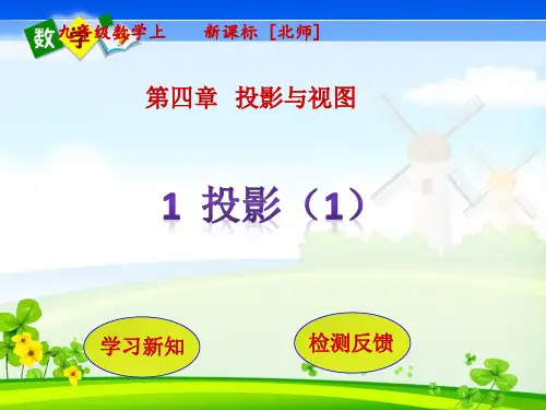 北师版数学九年级上册教学课件 第5章   投影与视图1  投影(1)