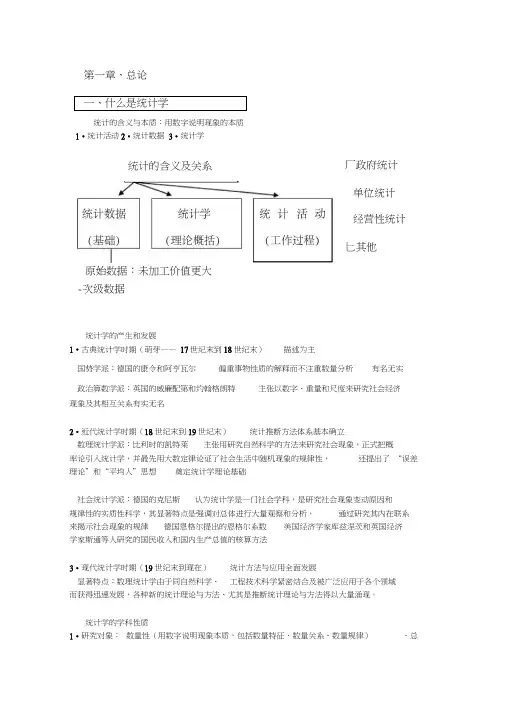 统计学第一章整理
