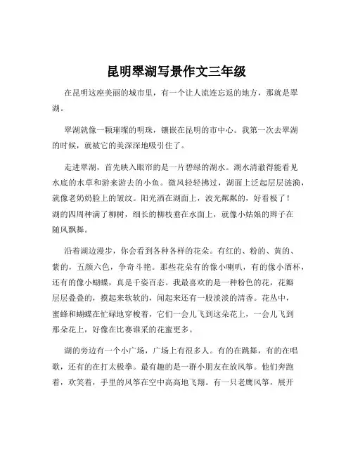昆明翠湖写景作文三年级