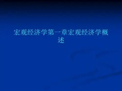 宏观经济学第一章宏观经济学概述