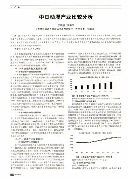中日动漫产业比较分析