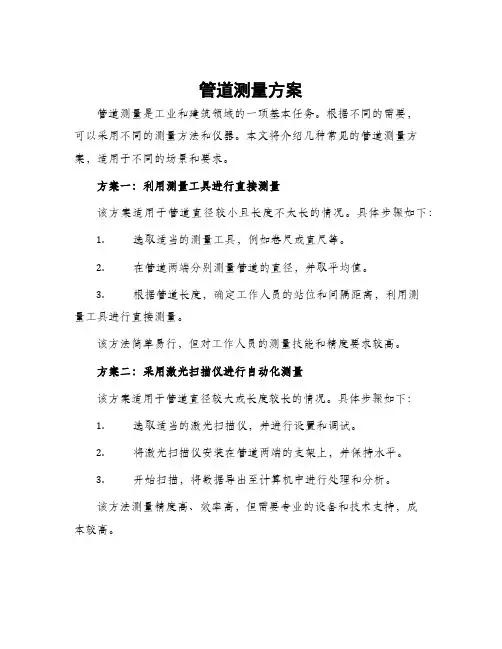 管道测量方案