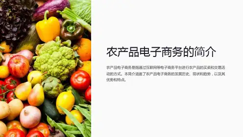 农产品电子商务的简介