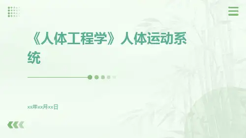 《人体工程学》人体运动系统