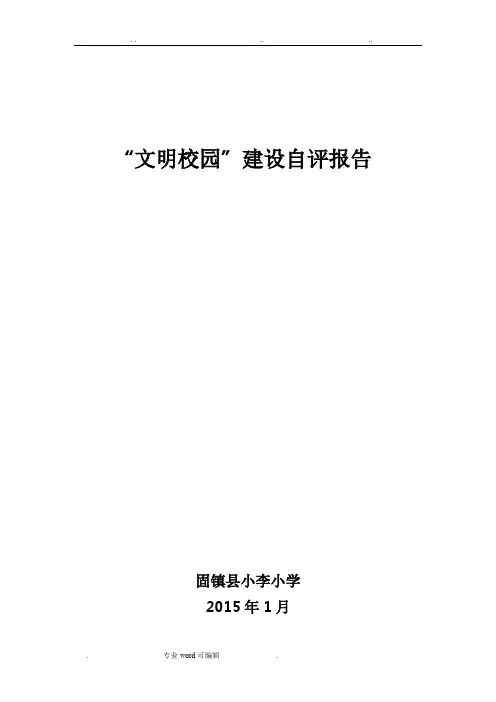 文明校园创建自评报告书