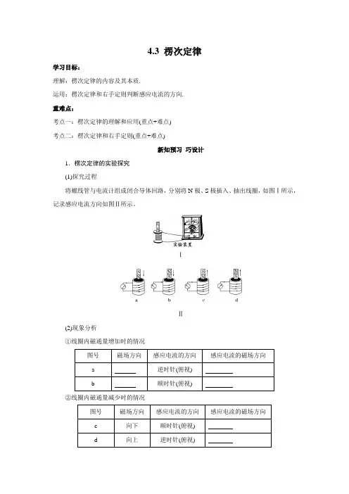 学案11：4.3 楞次定律