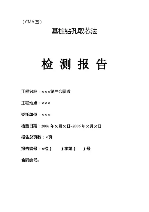 桩基抽芯检测报告[1]