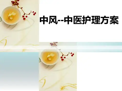中风中医护理方案ppt