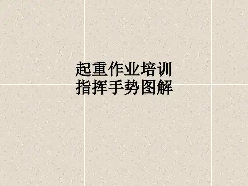 起重作业培训指挥手势图解课件