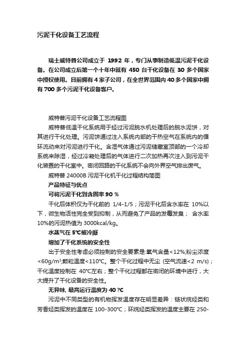 污泥干化设备工艺流程