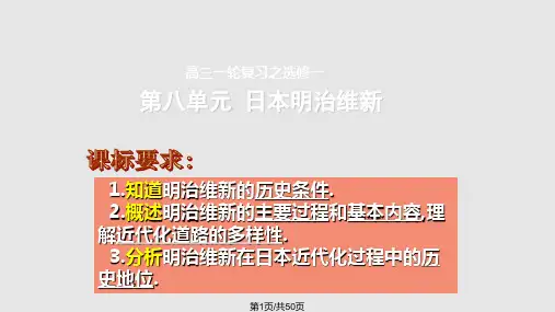 日本明治维新优质课PPT课件
