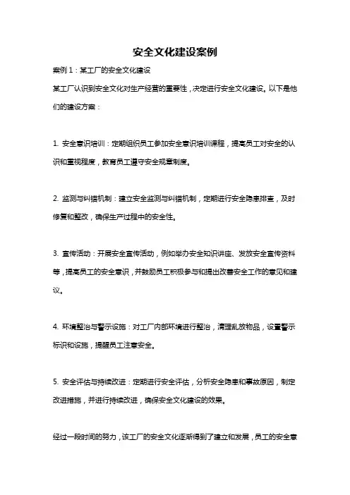 安全文化建设案例