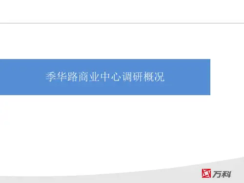佛山市季华路沿线商业中心调研概况