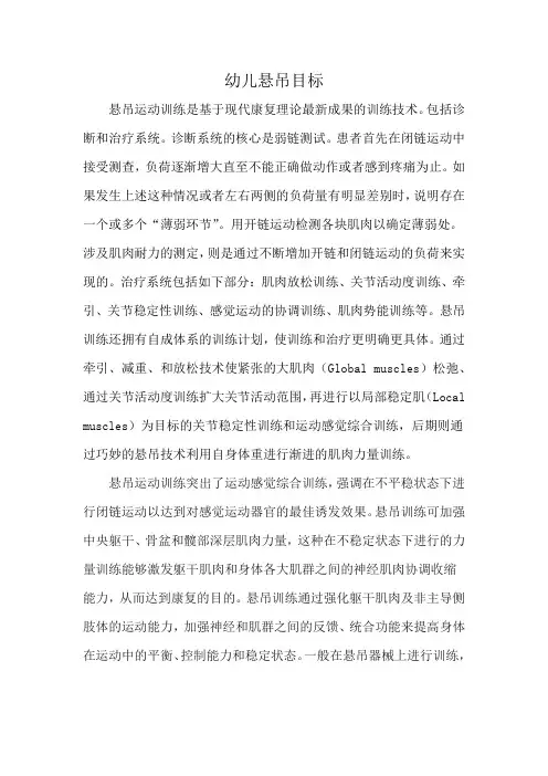 幼儿悬吊目标