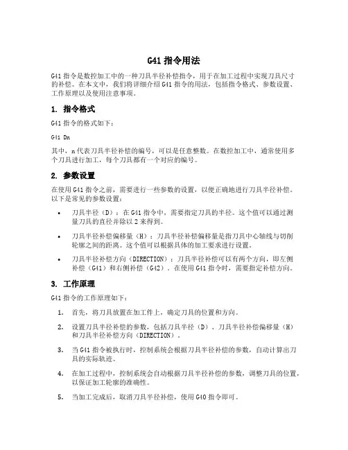 g41指令用法