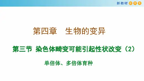 染色体畸变可能引起性状改变(第2课时)-高一生物下学期同步教学优质课件