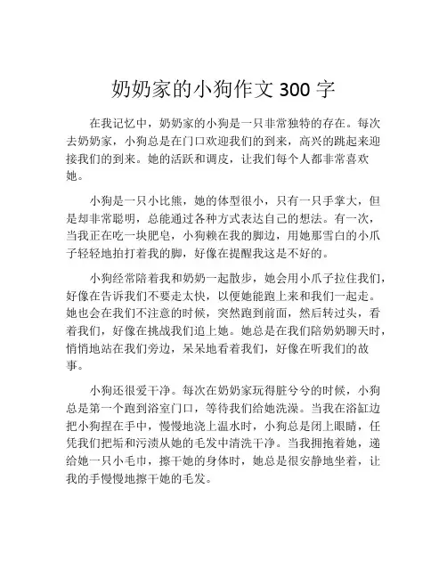 奶奶家的小狗作文300字