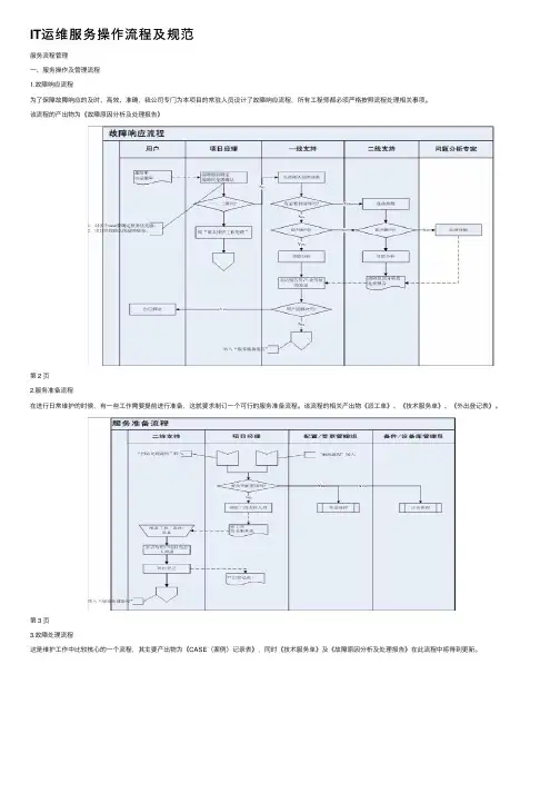 IT运维服务操作流程及规范