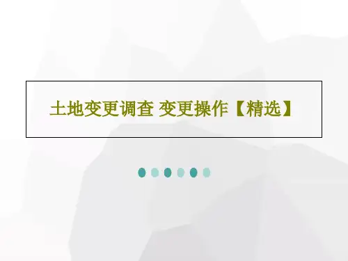 土地变更调查 变更操作【精选】43页PPT
