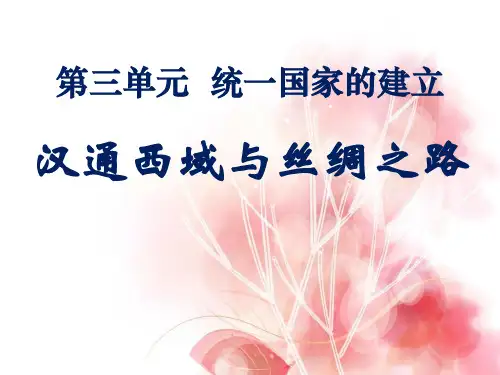《汉通西域和丝绸之路》统一国家的建立PPT课件7