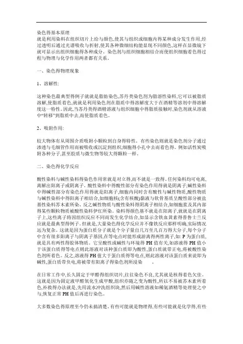 染色的基本原理