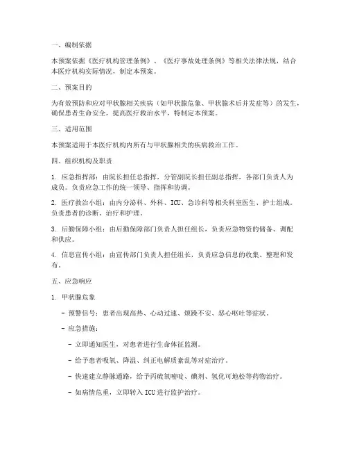 甲状腺相关应急预案范文