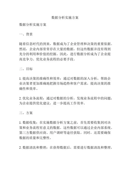 数据分析实施方案