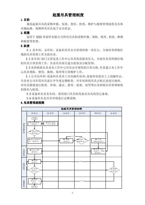 起重吊具管理制度