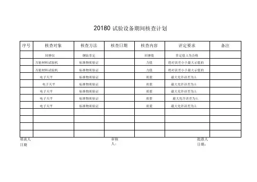 期间核查(计划及表格) (1)