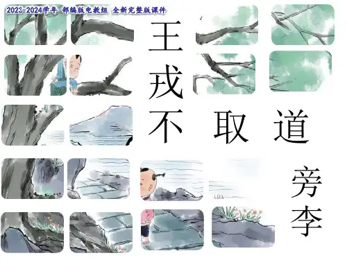 王戎不取道旁李课件(共18张PPT)