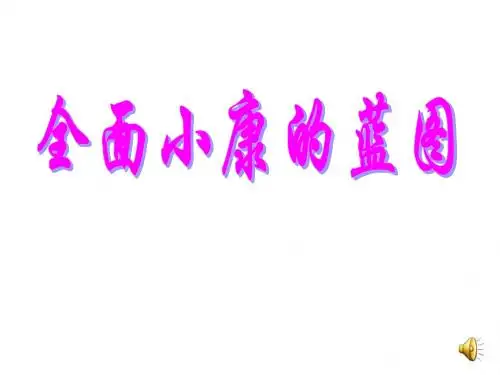 九年级政治全面建设小康社会1