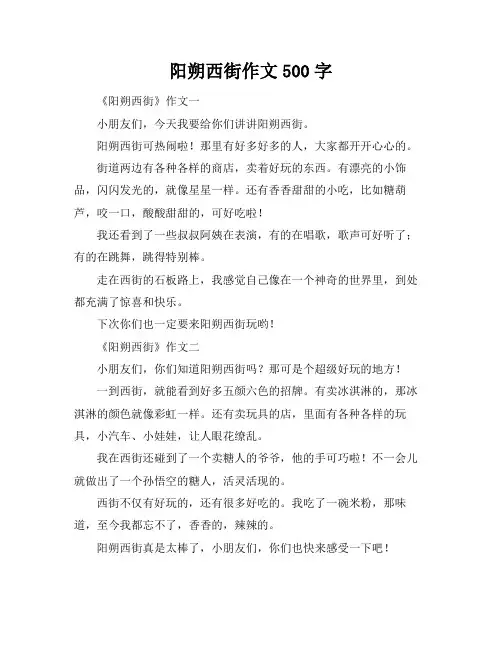 阳朔西街作文500字