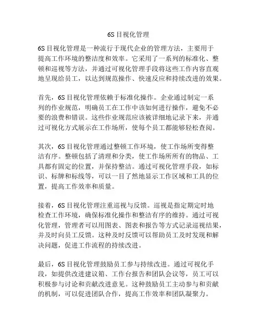 6S目视化管理