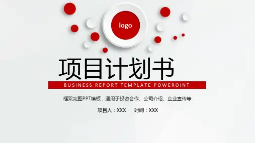 项目计划书(创业、产品开发等)PPT模板