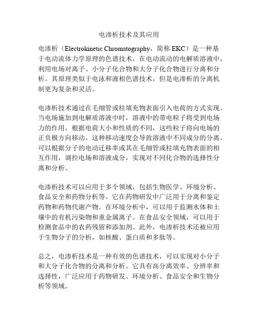 电渗析技术及其应用