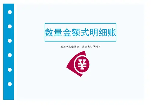 数量金额式明细账