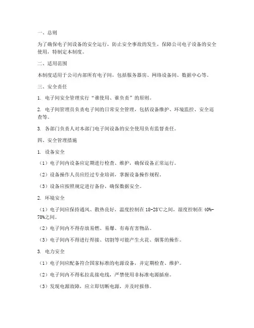 电子间安全管理制度