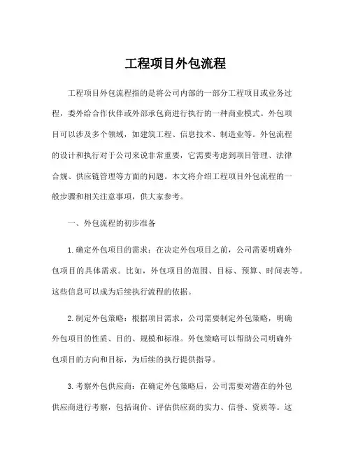 工程项目外包流程