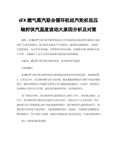 6FA燃气蒸汽联合循环机组汽轮机低压轴封供汽温度波动大原因分析及对策