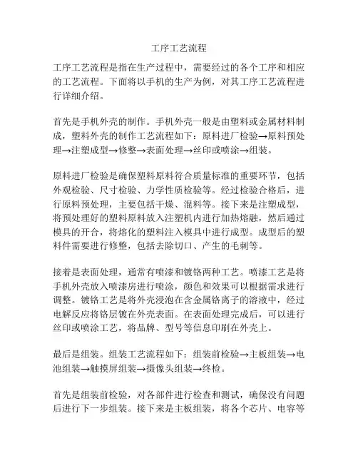 工序工艺流程