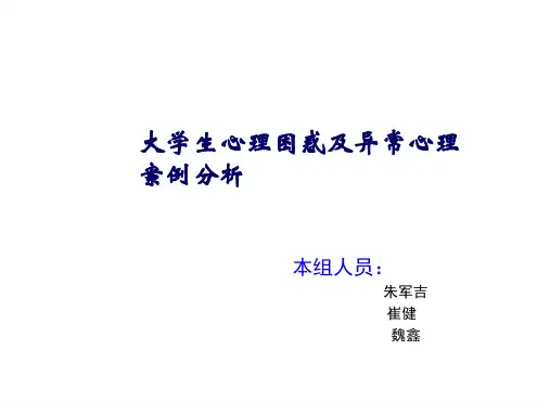 大学生心理困惑和异常心理案例分析报告