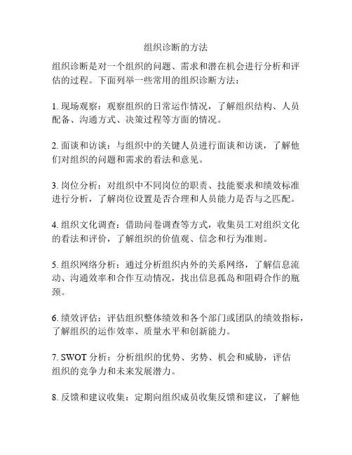 组织诊断的方法